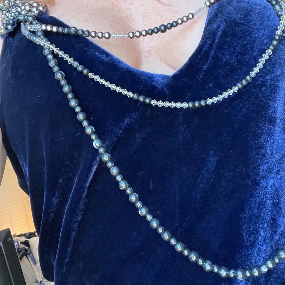 BCBG Long velvet gown